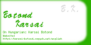 botond karsai business card